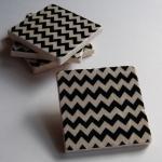 Black Chevron coasters