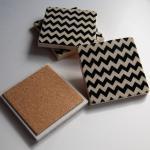 Black Chevron coasters