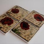 Red Poppies coasters