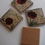 Red Poppies coasters