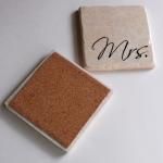 Mr & Mrs stone coasters